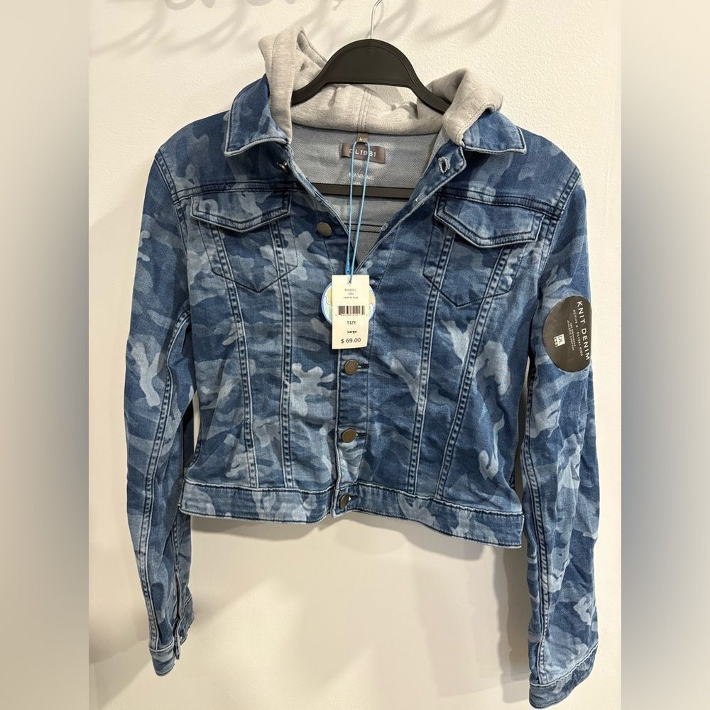 DL1961 Kids Blue Camo Jean Jacket Youth/juniors